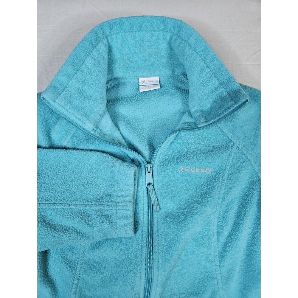 Columbia Jacket Women's Size Small Aqua Blue Benton Springs Full Zip Fleece